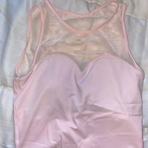 Kortni Jeane Pink Mesh top